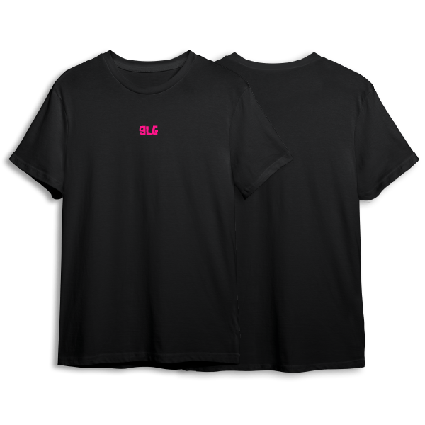 CAMISETA NEGRA BÁSICA 9LG MAGENTA