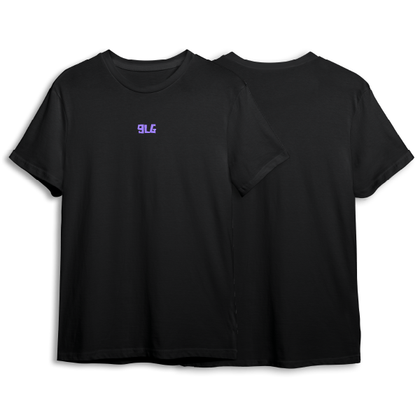 CAMISETA NEGRA BÁSICA 9LG VIOLETA