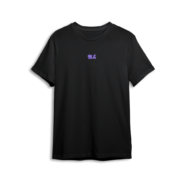 CAMISETA NEGRA BÁSICA 9LG VIOLETA
